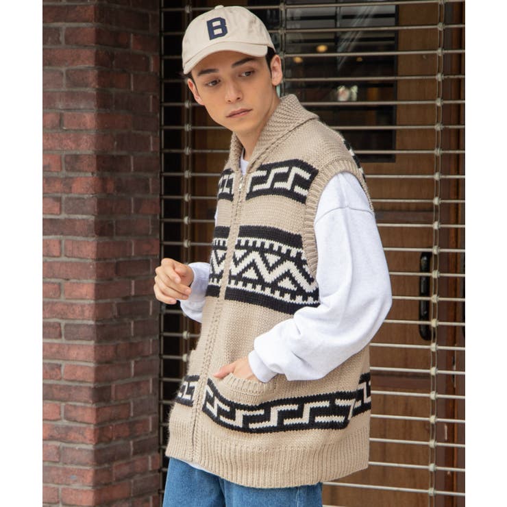 ルーズカウチンベスト 秋 冬[品番：WG010085862]｜WEGO【MEN】（ウィゴー）のメンズファッション通販｜SHOPLIST（ショップリスト）