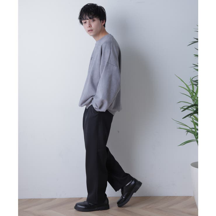Fスウェードロゴ刺繍プルオーバー 秋 冬[品番：WG010085912]｜WEGO