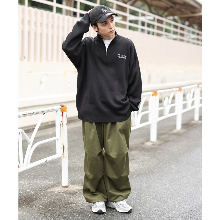 SUNDAYスウェットハーフZip+スウェットパンツ SUNDAY スウェットパンツ