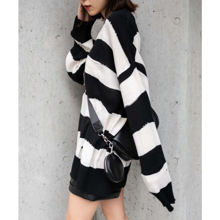 ダメージルーズボーダーニット 地雷系 韓国 | WEGO【WOMEN】 | 詳細画像12 