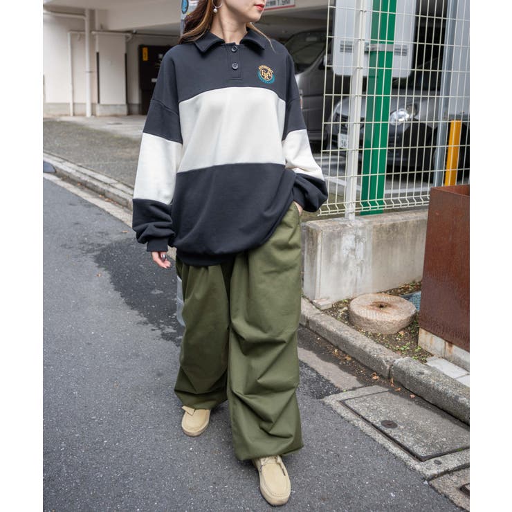 襟付配色BIGスウェット 韓国 韓国ファッション | WEGO【WOMEN】 | 詳細画像15 