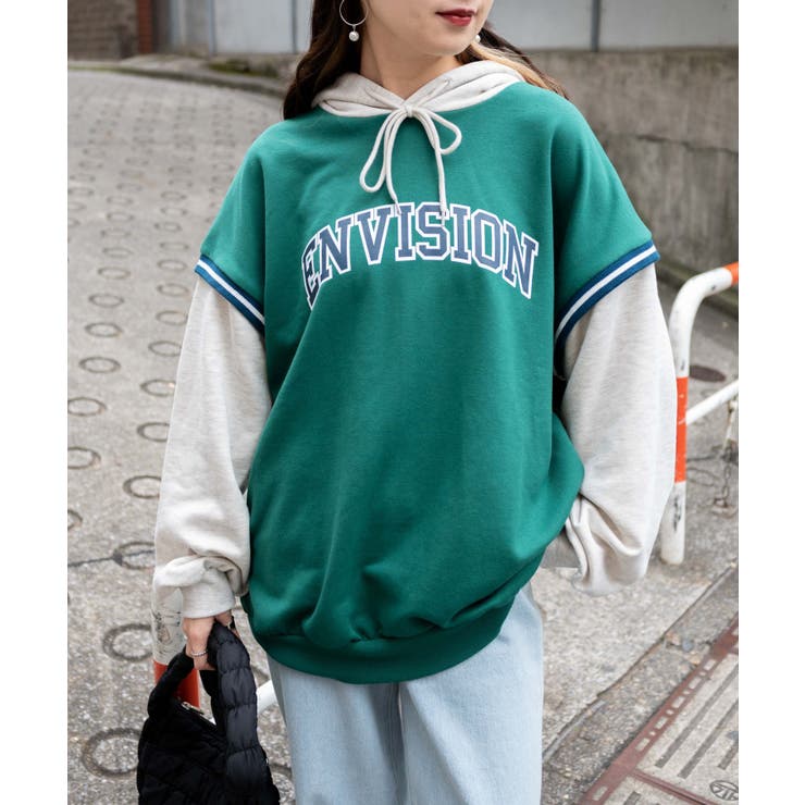 ラインリブドッキングパーカー[品番：WG010086360]｜WEGO【WOMEN