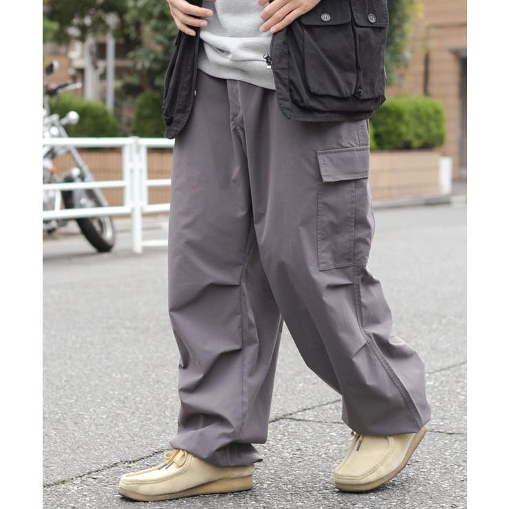 カーゴパンツ ブラック グレー シンプル ゆったり 韓国 XL - パンツ