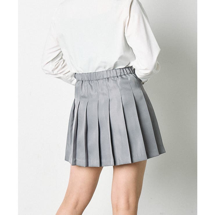 【スカート】ホワイト/プリーツ/白/ポケット付き/SHEtokyo/Sサイズ相当 ジョーゼットサイドプリーツロングスカート スカート レディース