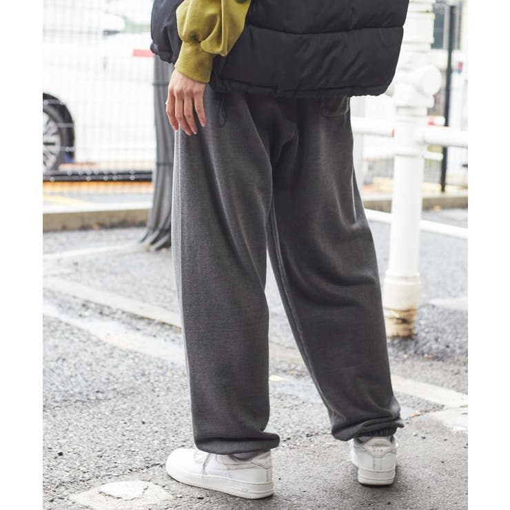 【00s PUMA】grey×brown wide sweat pants