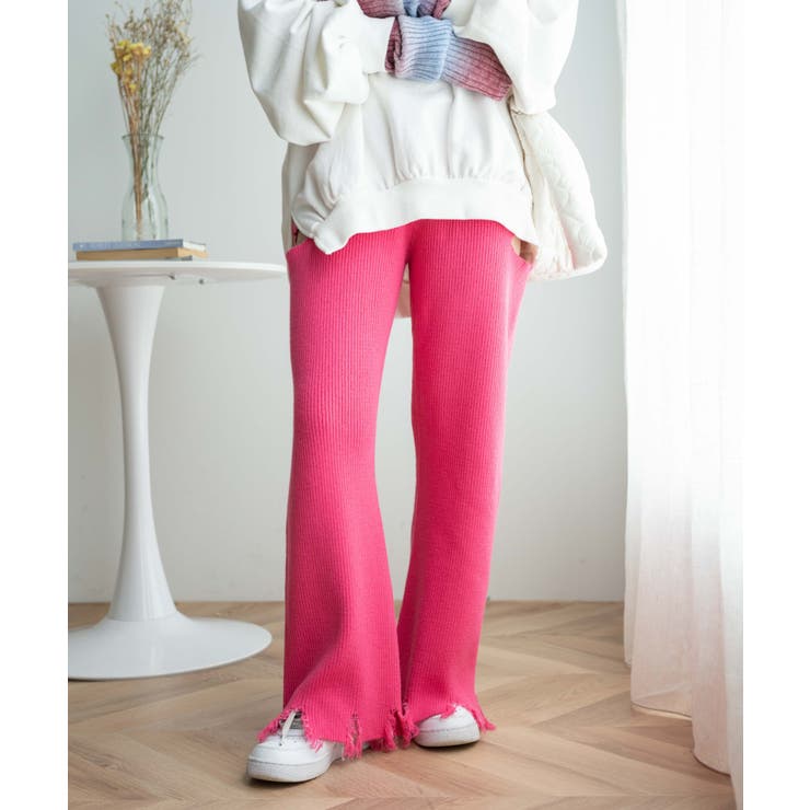 ダメージニットパンツ レディース 秋 | WEGO【WOMEN】 | 詳細画像1 