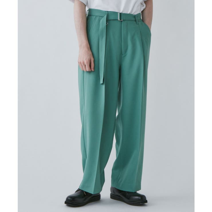 ベルト付き トロミワイドスラックス 韓国 | WEGO【MEN】 | 詳細画像1 