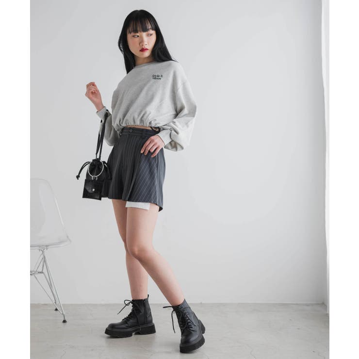 ピンストライプアウトポケットキュロット レディース 春[品番