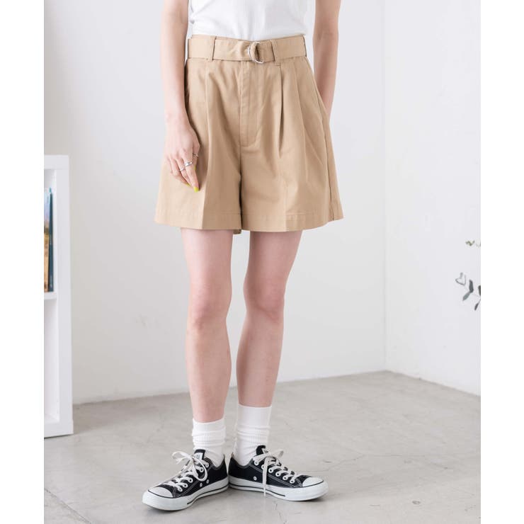 CPG レディース ベージュ ショートパンツ ショートパンツ .-- ALI-W （ライトベージュ） -MANGO - マンゴ