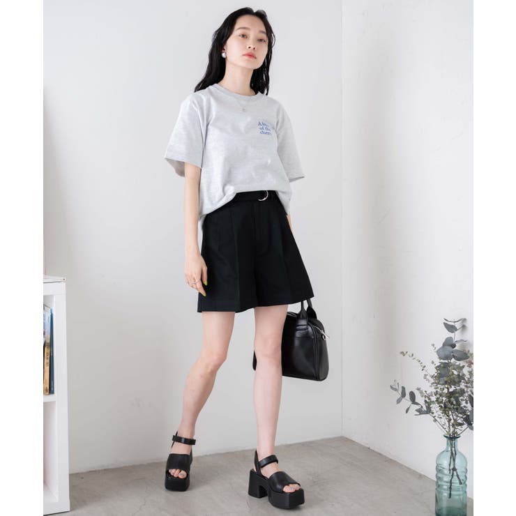 1PIU1UGUALE3golf 黒 ショートパンツ レディース 1PIU1UGUALE3 GOLF - REGULAR SHORTS / ブランドロゴ レギュラー