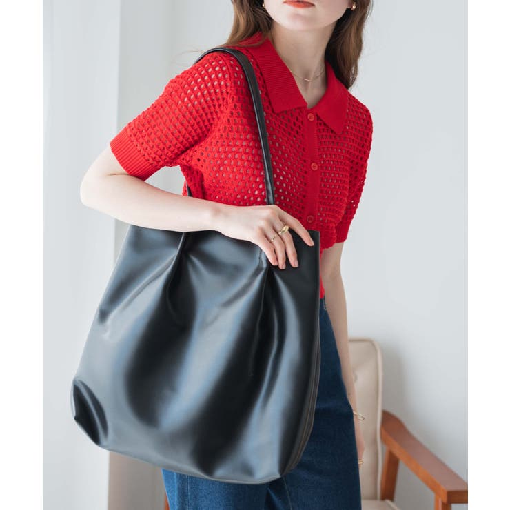 ブラック | タックデザイントートバッグ レディース 春 | WEGO【WOMEN】