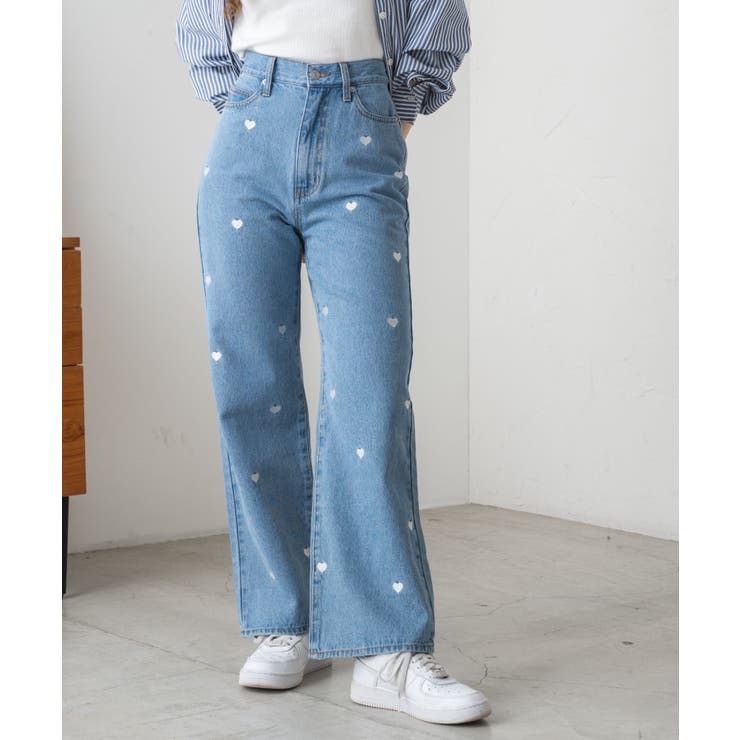 パターン刺繍デニムパンツ レディース 春[品番：WG010087311]｜WEGO【WOMEN】（ウィゴー）のレディース ファッション通販｜SHOPLIST（ショップリスト）
