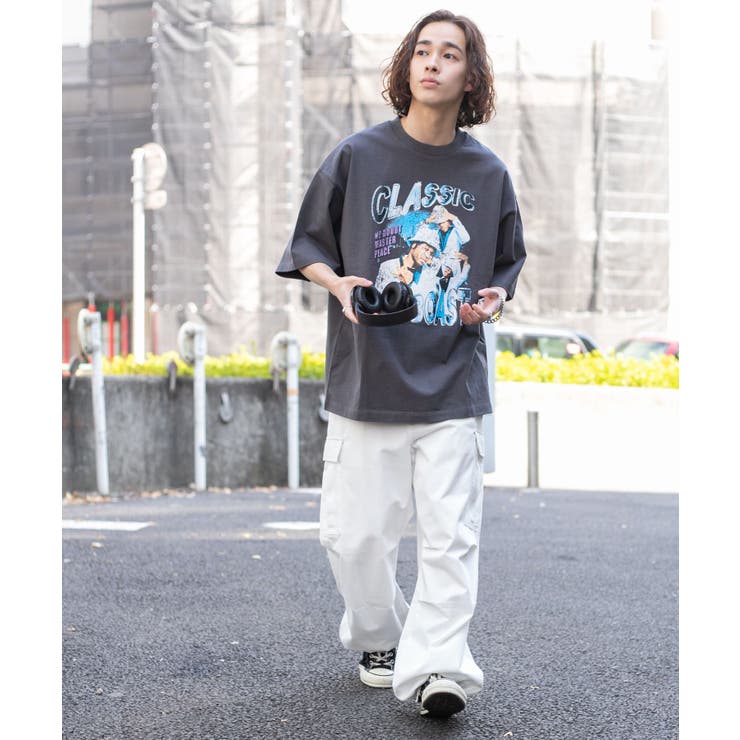 ヘビーウエイトラップモチーフTシャツ メンズ レディース[品番