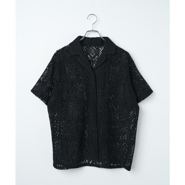 極美品 #FR2GOLF オープンカラーシャツ 黒 サイズL - メンズウェア