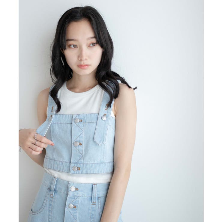 ボタンデニムビスチェ レディース 春[品番：WG010087650]｜WEGO【WOMEN