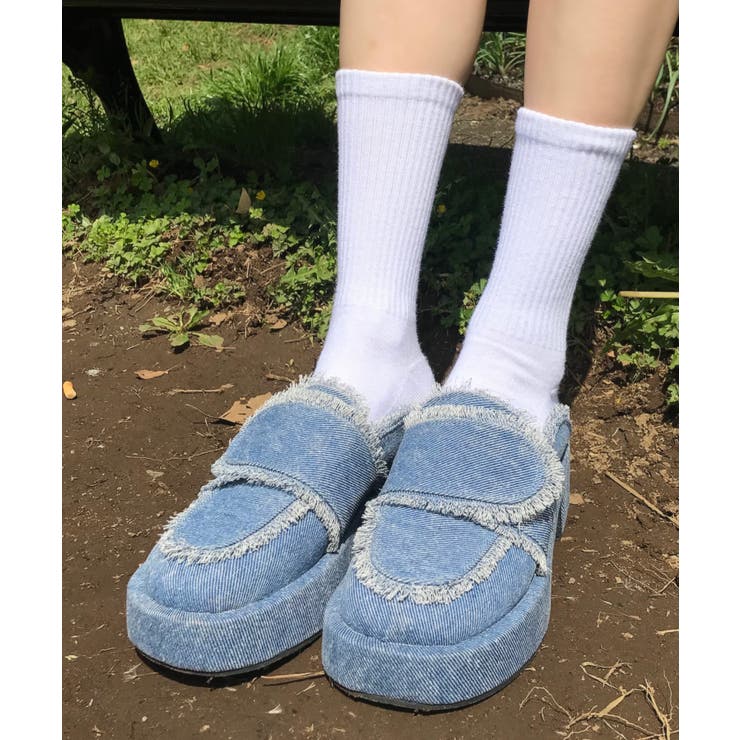 フリンジデニムサンダル レディース 秋[品番:WG010087758 フリンジデニムサンダル レディース 秋[品番:WG010087758