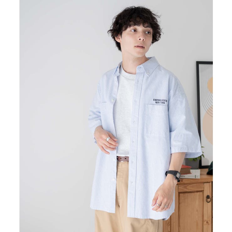 ワッペンBIGシャツ メンズ レディース[品番：WG010087762]｜WEGO