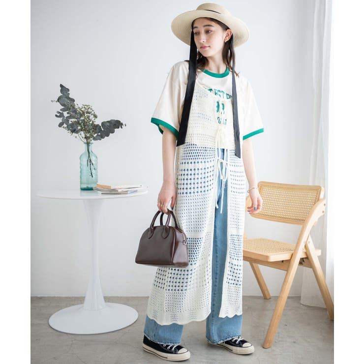 2WAYクロシェロングジレ レディース 春[品番：WG010087766]｜WEGO