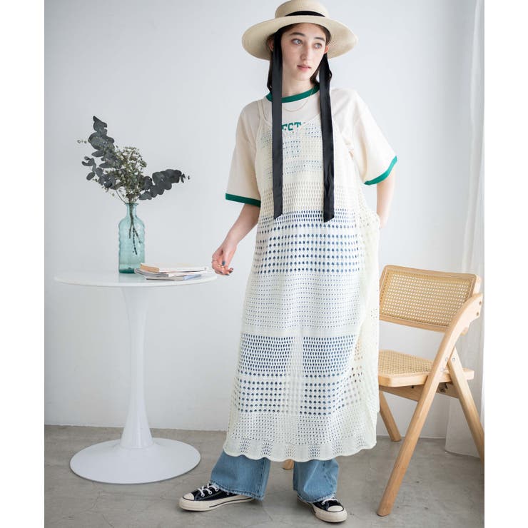 2WAYクロシェロングジレ レディース 春[品番：WG010087766]｜WEGO