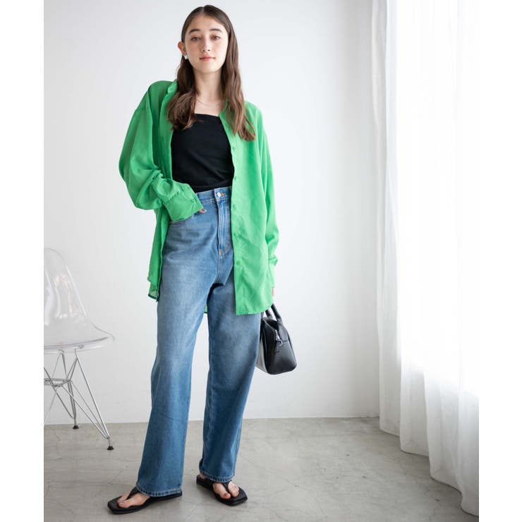 ハイウエストルーズストレートデニムパンツ レディース  春[品番：WG010087786]｜WEGO【WOMEN】（ウィゴー）のレディースファッション通販｜SHOPLIST（ショップリスト）