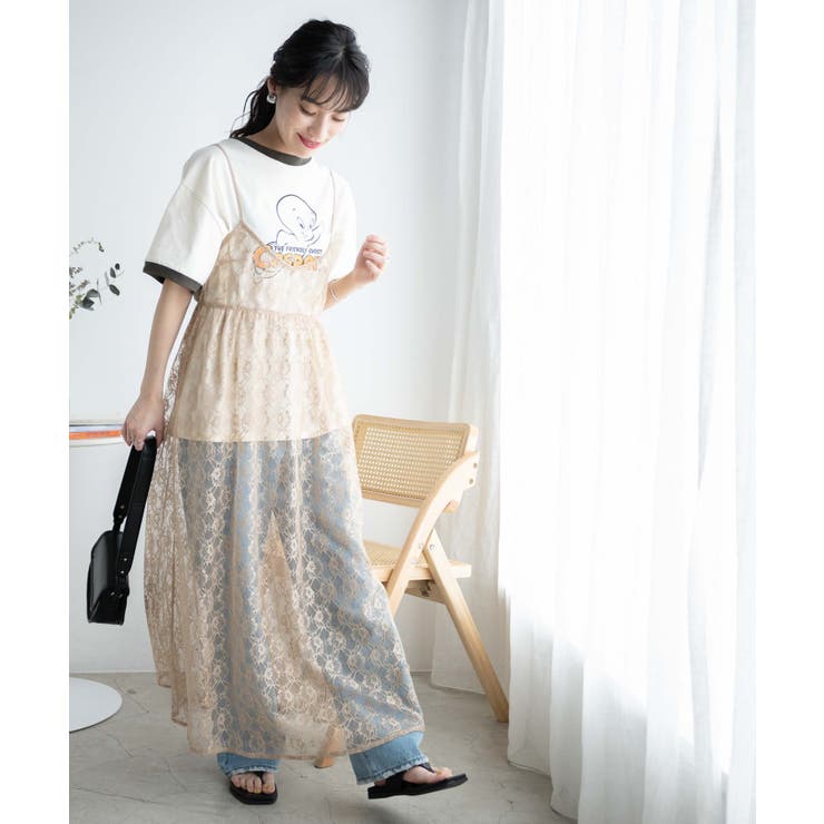 honono フラワーレースキャミワンピース アイボリー ドレス マタニティ フラワーレースキャミワンピース Ivory – honono for mom&baby
