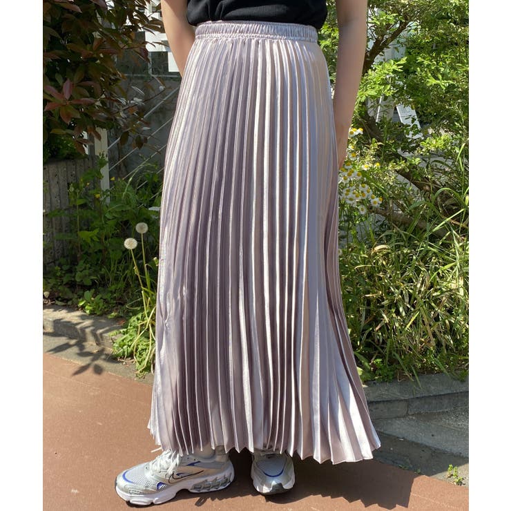 サテンプリーツロングスカート レディース  秋[品番：WG010087865]｜WEGO【WOMEN】（ウィゴー）のレディースファッション通販｜SHOPLIST（ショップリスト）