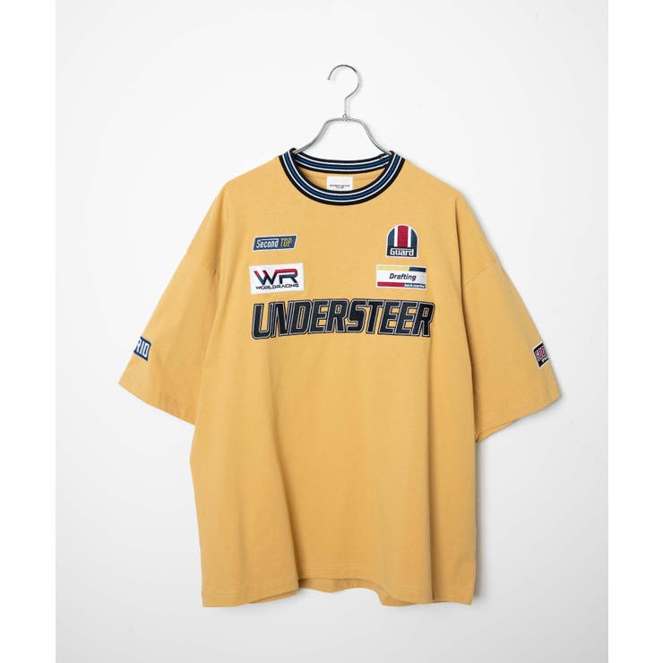 ヘビーウエイトラインリブレーシングTシャツ メンズ レディース