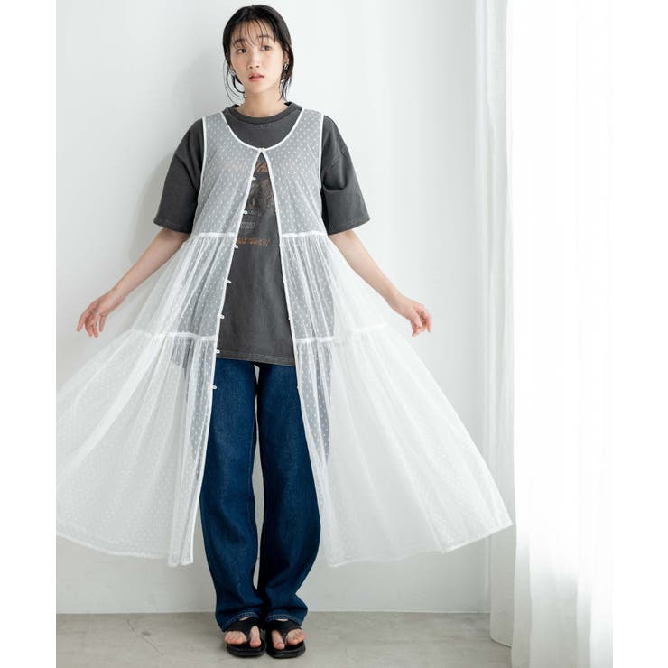 マルチWAYドットチュールリボンロングワンピース レディース 春 | WEGO【WOMEN】 | 詳細画像10 