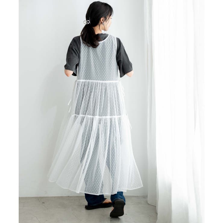 マルチWAYドットチュールリボンロングワンピース レディース 春 | WEGO【WOMEN】 | 詳細画像15 