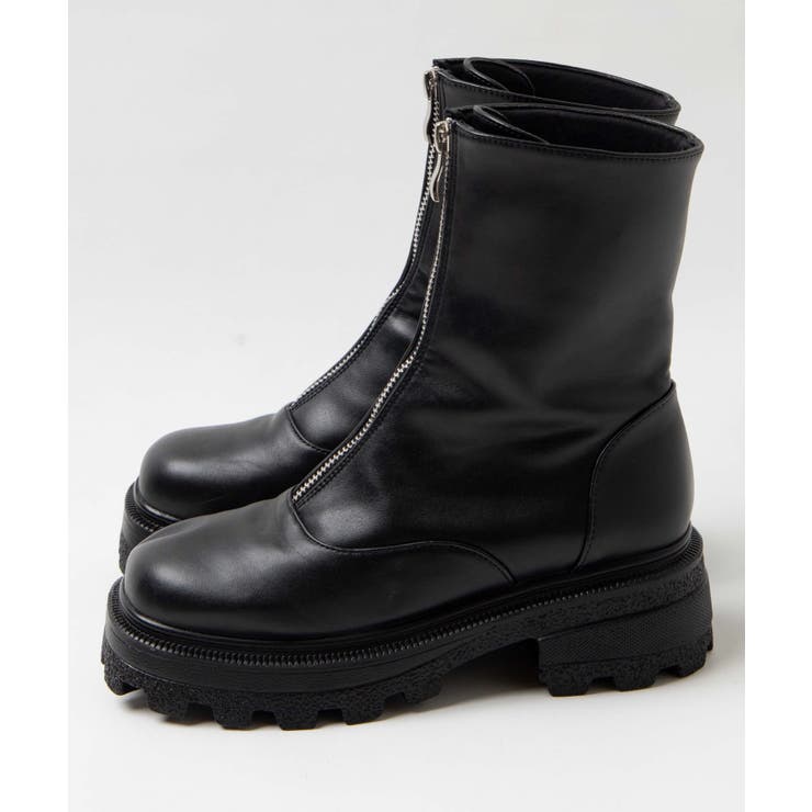 フロントZIPショートブーツ レディース 秋[品番：WG010088303