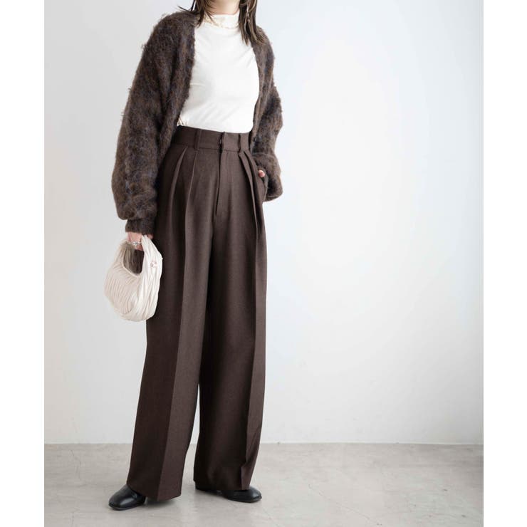 ハイウエストタックワイドスラックパンツ レディース  秋[品番：WG010088310]｜WEGO【WOMEN】（ウィゴー）のレディースファッション通販｜SHOPLIST（ショップリスト）