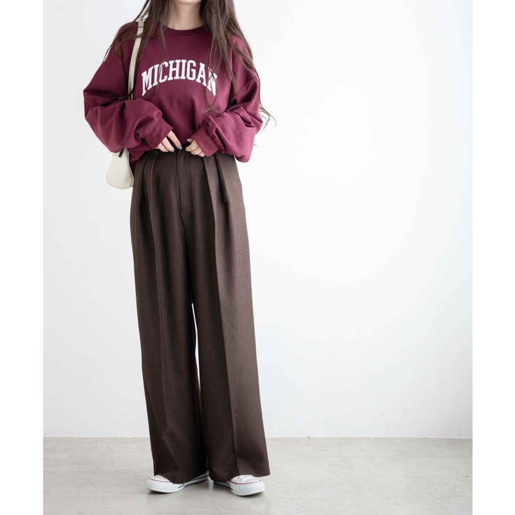 ハイウエストタックワイドスラックパンツ レディース  秋[品番：WG010088310]｜WEGO【WOMEN】（ウィゴー）のレディースファッション通販｜SHOPLIST（ショップリスト）