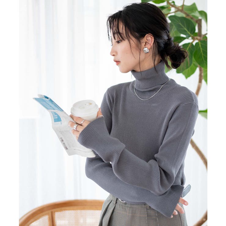 Dior ダークグレー リブ編み ニットセーター XL DIOR リブ編み Tシャツ