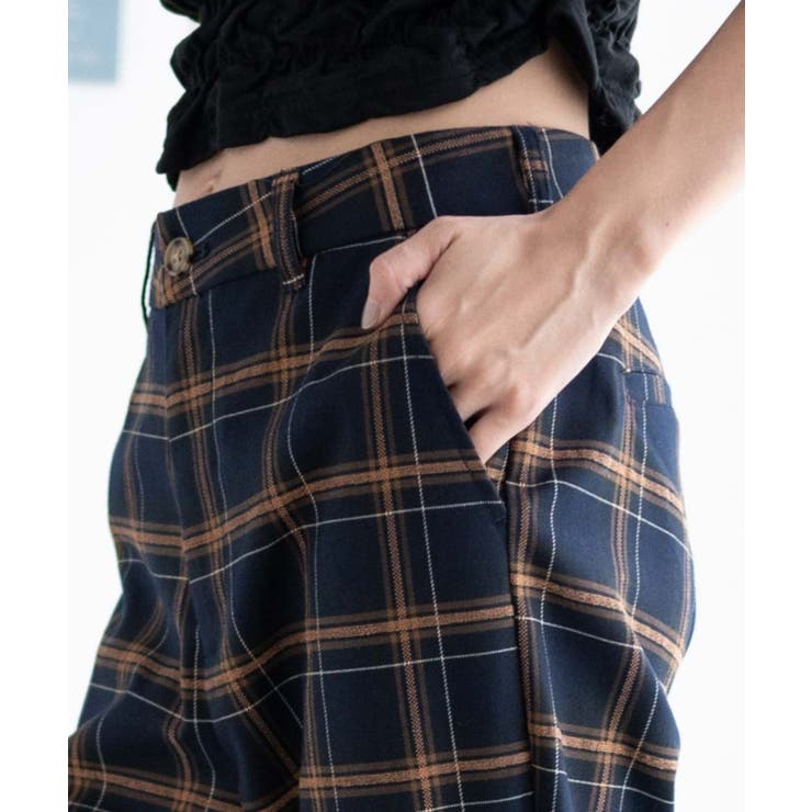 チェックフレアスラックス レディース 秋 | WEGO【WOMEN】 | 詳細画像5 