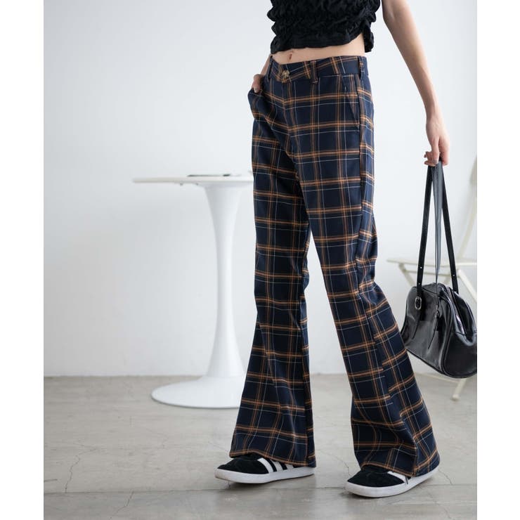 チェックフレアスラックス レディース 秋 | WEGO【WOMEN】 | 詳細画像9 