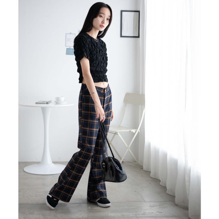 チェックフレアスラックス レディース 秋 | WEGO【WOMEN】 | 詳細画像12 