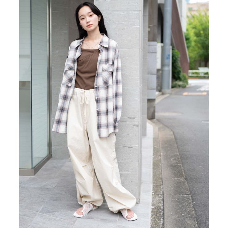 チェックBIGシャツ レディース 秋 | WEGO【WOMEN】 | 詳細画像2 