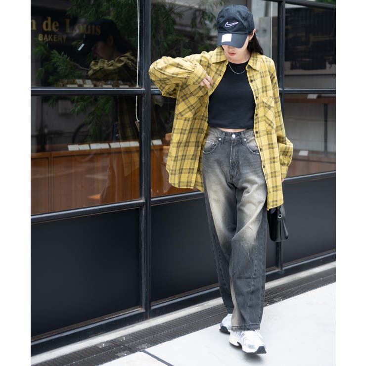 チェックBIGシャツ レディース 秋 | WEGO【WOMEN】 | 詳細画像3 