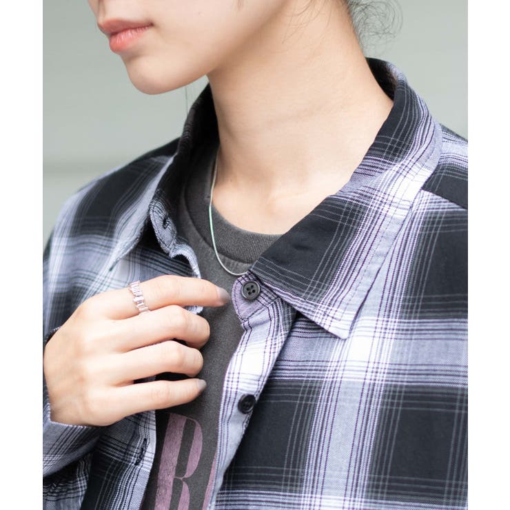 チェックBIGシャツ レディース 秋 | WEGO【WOMEN】 | 詳細画像5 