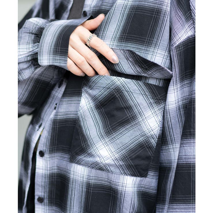 チェックBIGシャツ レディース 秋 | WEGO【WOMEN】 | 詳細画像7 
