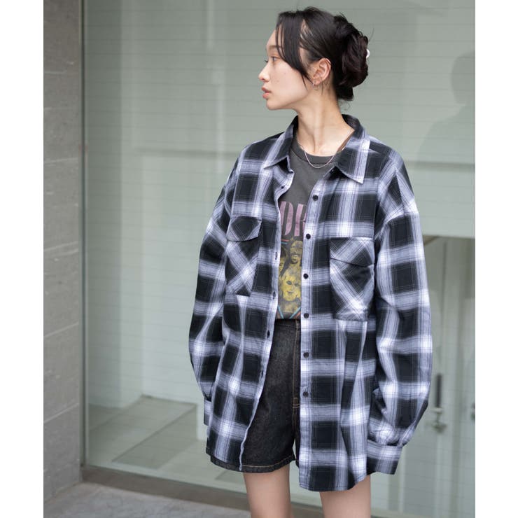 【即納&大特価】 チェックBIGシャツ 秋[品番：WG010088456]｜WEGO レディース 女性用