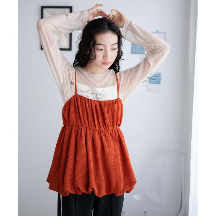 Aletta vita ワンピース チュニック 深Vネック スリット 小顔