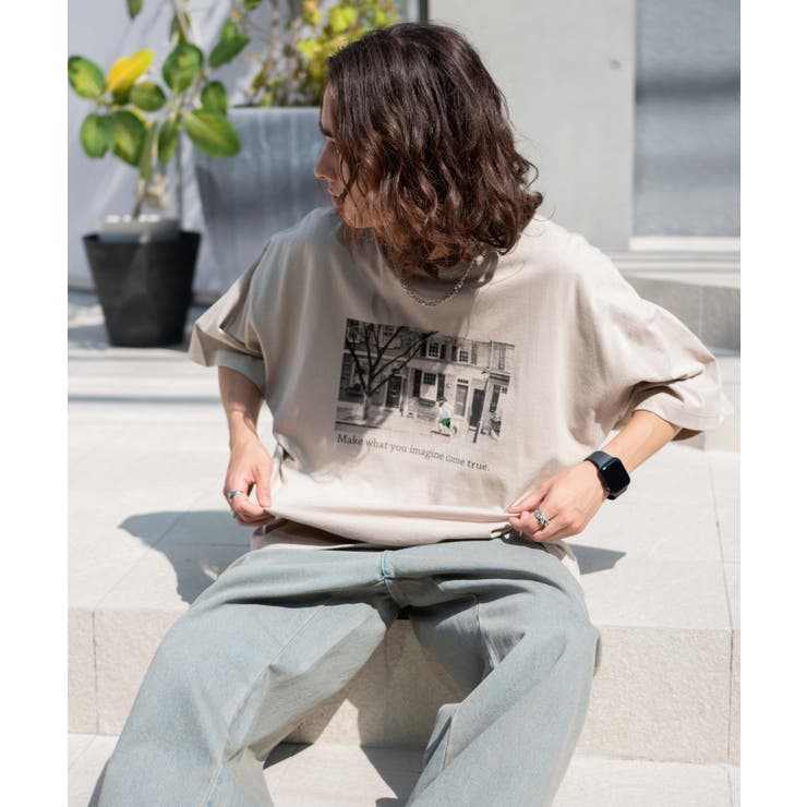 フォトモチーフヒゲT メンズ レディース[品番：WG010088522]｜WEGO