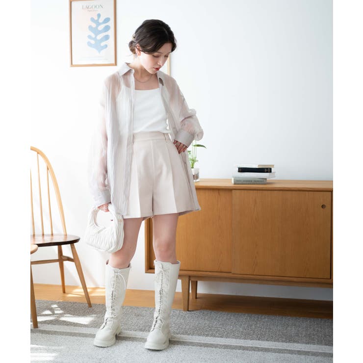 シアーシャツ グロッシーシアーシャツ 長袖[品番：WG010088636]｜WEGO