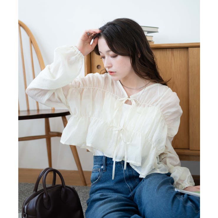 原宿 シースルートップス dazzlin wego