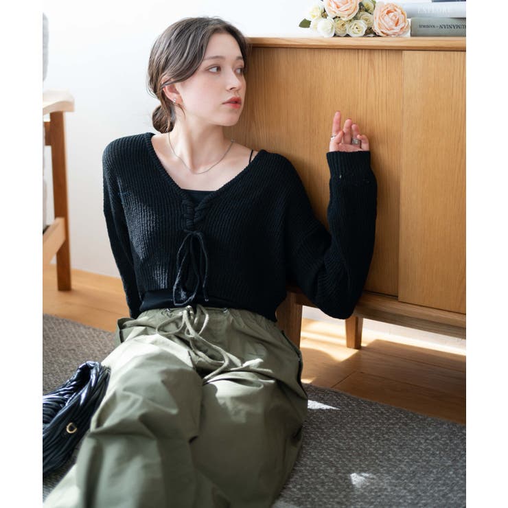 ☆ANEW GOLF☆ 春/秋　レディースカシミヤニット ロゴデザイン 長袖カシミヤセーター（ニット/セーター