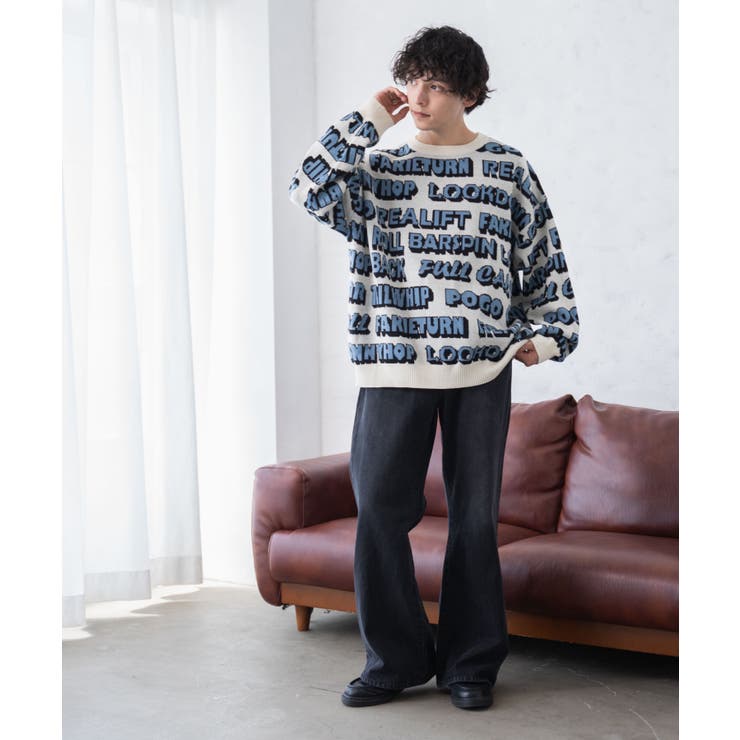 定価約2万 新品 Munsingwear ゲームシャツ サイズL ブルー 総柄 ルーズフィット総柄プルオーバー メンズ レディース[品番