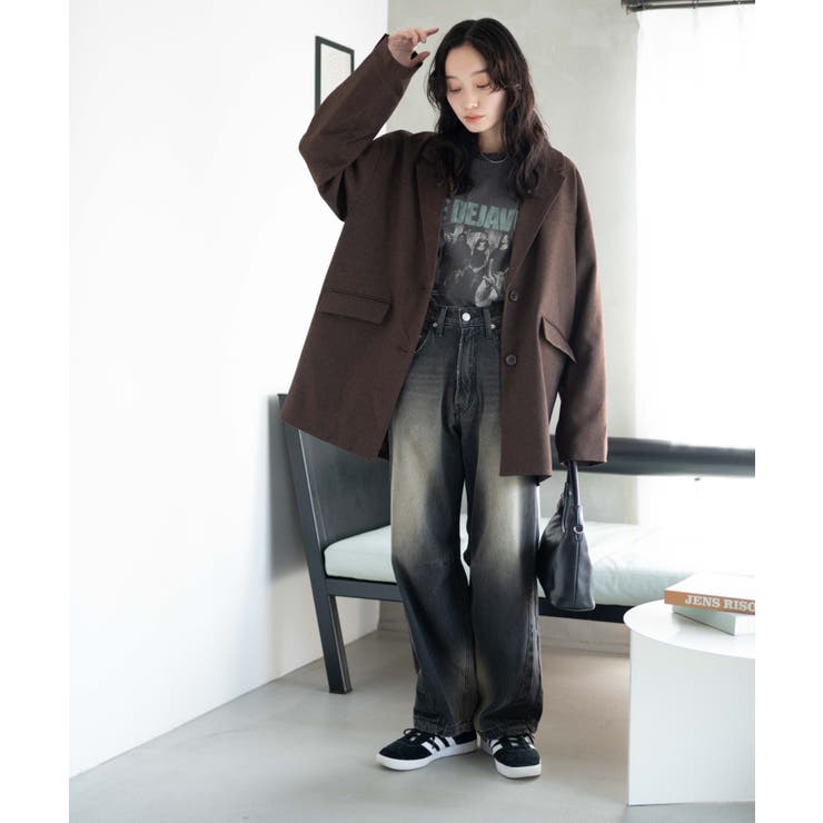 【ダークブラウン】ボクシーテーラードジャケット レディース  秋[品番：WG010088676]｜WEGO【WOMEN】（ウィゴー）のレディースファッション通販｜SHOPLIST（ショップリスト）