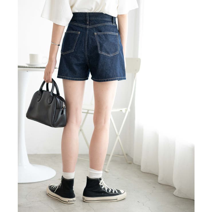 デニム台形ショートパンツ レディース 秋 | WEGO【WOMEN】 | 詳細画像16 