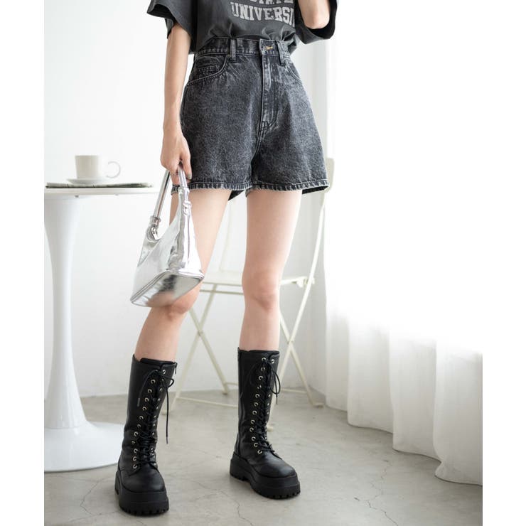 デニム台形ショートパンツ レディース 秋 | WEGO【WOMEN】 | 詳細画像19 